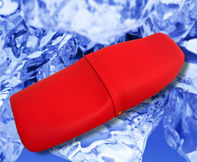 Cherry Red - All in one bright red vinyl and strap finished with brass eyelets